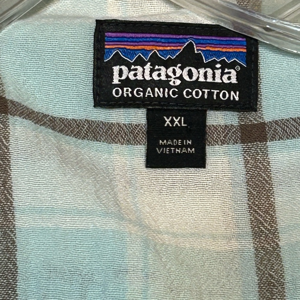 Patagonia‎ Men's Sky Blue Plaid Shirt - Picture 2 of 10